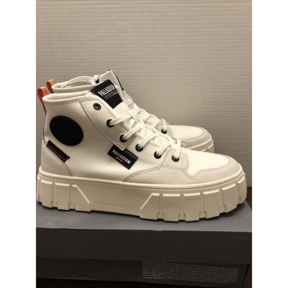 Palladium Pallatower Hi in Star White Size 10 - Picture 1 of 6